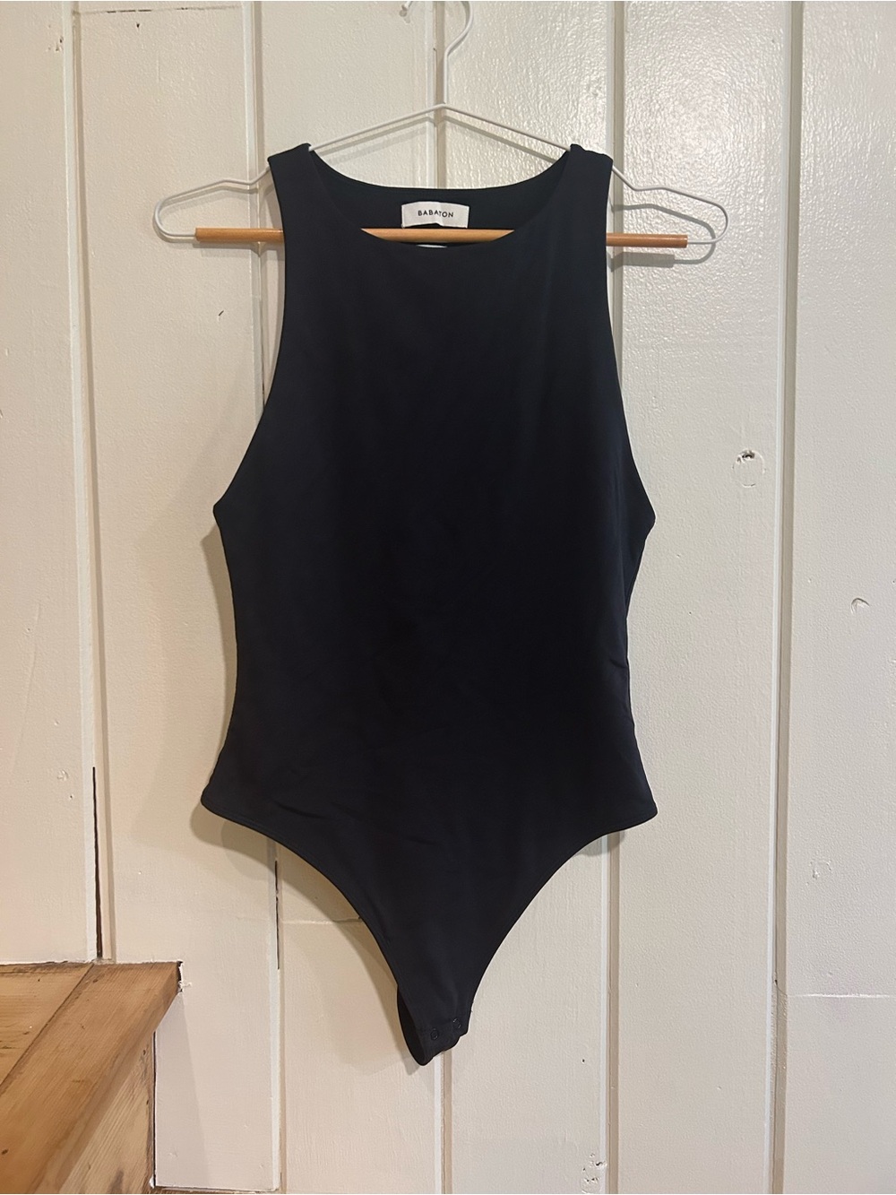 Babaton‎ by Anthropologie Black Sleeveless High-Neck Bodysuit Minimalist/Capsule